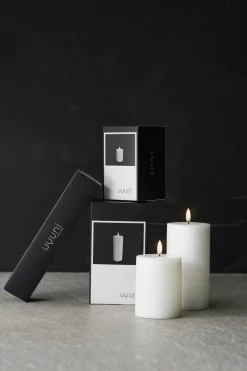 Uyuni Elektriske Julelys|Lys & Lysestager<LED Pillar Candle - Nordic White - 7,8 x 15 cm