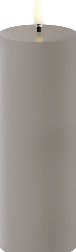 Uyuni Elektriske Julelys<LED pillar candle, Sandstone, Smooth, 5,8x15,2 cm