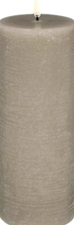 Uyuni Elektriske Julelys<LED pillar candle, Sandstone, Rustic, 7,8x20,3 cm