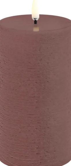 Uyuni Elektriske Julelys<LED pillar candle, Terracotta, Rustic, 7,8x15,2 cm