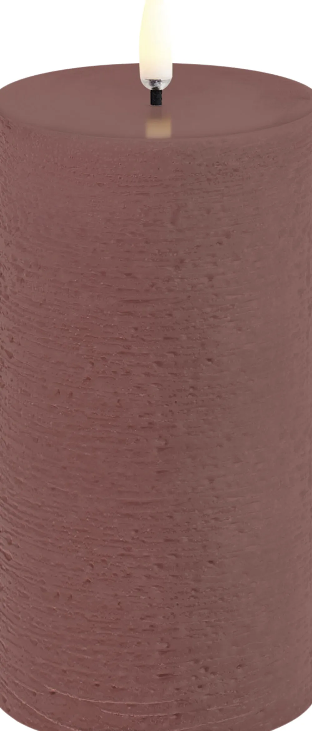 Uyuni Elektriske Julelys<LED pillar candle, Terracotta, Rustic, 7,8x15,2 cm