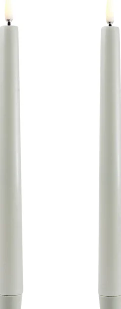 Uyuni Elektriske Julelys<LED taper candle, Dusty green