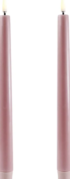 Uyuni Elektriske Julelys<LED taper candle, Dusty rose