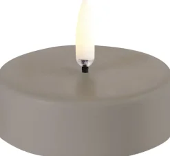 Uyuni Elektriske Julelys<LED tealight maxi, Sandstone wax, Smooth, 6,1x2,2 cm