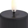Uyuni Elektriske Julelys<LED tealight premium 400~, Plain black wax, Smooth, 4x21 cm