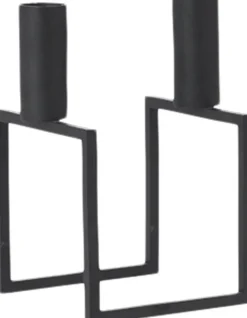 Audo Copenhagen Lys & Lysestager<Line, Candle Holder, Black