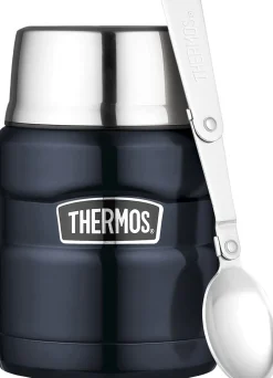 Thermos Opbevaring<Madtermoflaske Stainless King 470 ml mørkblå stål