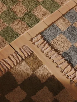 Ferm Living Gulvtæpper<Mara Washable Rug - Elm Green/Warm Sand