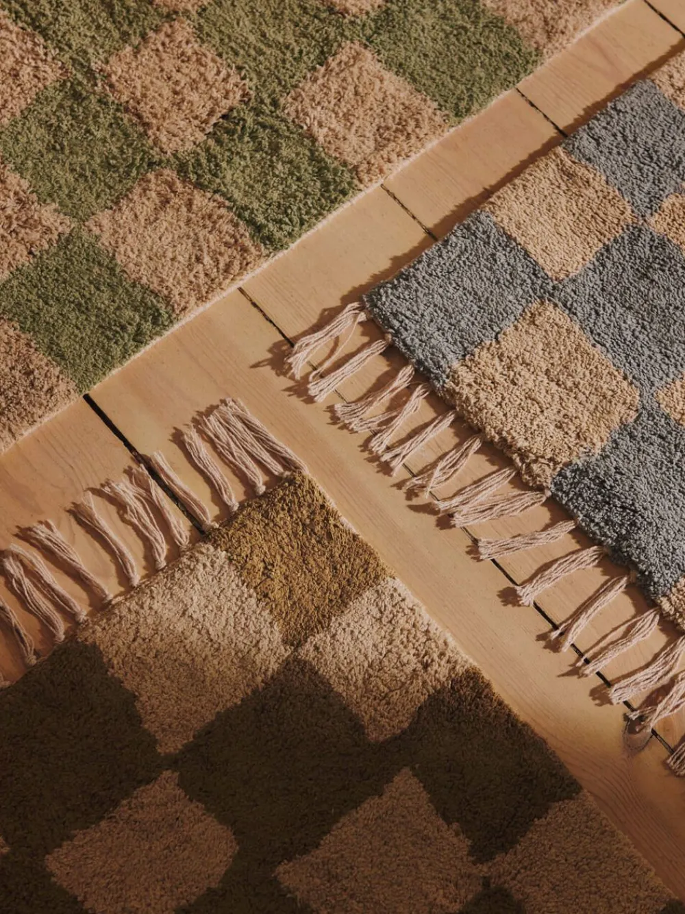 Ferm Living Gulvtæpper<Mara Washable Rug - Elm Green/Warm Sand