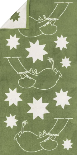 Moomin Arabia Håndklæder<badehåndklæde 70x140, Stjerner grøn