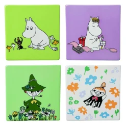 Moomin Arabia Tilbehør Til Bordet<bordskånere sæt 4stk Klassikere Genanvendt Interiør