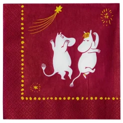Moomin Arabia Juleservietter<33cm papirservietter Festlige Øjeblikke