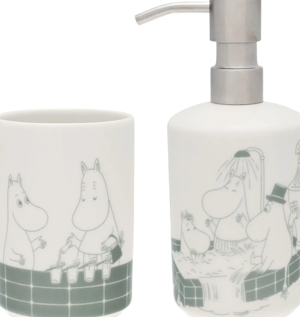 Moomin Arabia Badeværelsestilbehør<Sæbe dispenser & tandbørste holder sæt, Bad