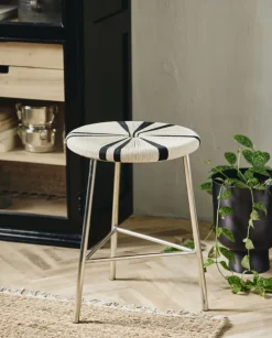Nordal Møbler<MORICE stool, low - black/ivory