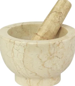 CILIO Køkkenartikler<Morter JUPITER marmor beige Ø13cm