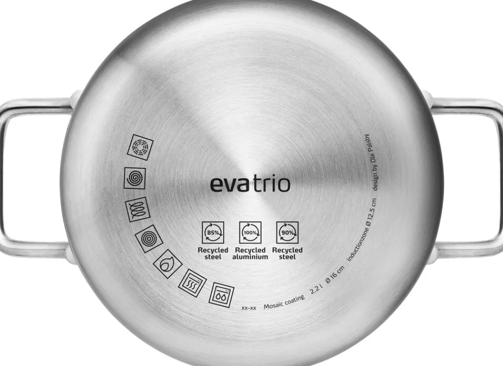 Eva Trio Gryder & Pander<Multi Gryde 2,2 l 16 cm Mosaic keramisk Slip-Let® belægning