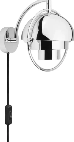 Gubi Væglamper<Multi-Lite Wall Lamp, EU Base: Chrome, Shade: Chrome