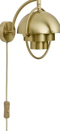 Gubi Væglamper<Multi-Lite Wall Lamp, EU Base: Brass, Shade: Brass Shiny