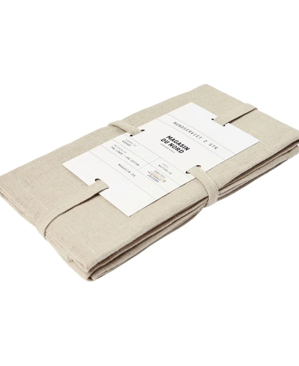 Magasin du Nord Collection Tekstiler Til Borddækning<Mundserviet 2 stk 45x45 Natural