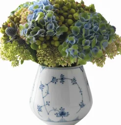 Royal Copenhagen Vaser & Urtepotteskjulere<Musselmalet Riflet 2 cm. vase - lille