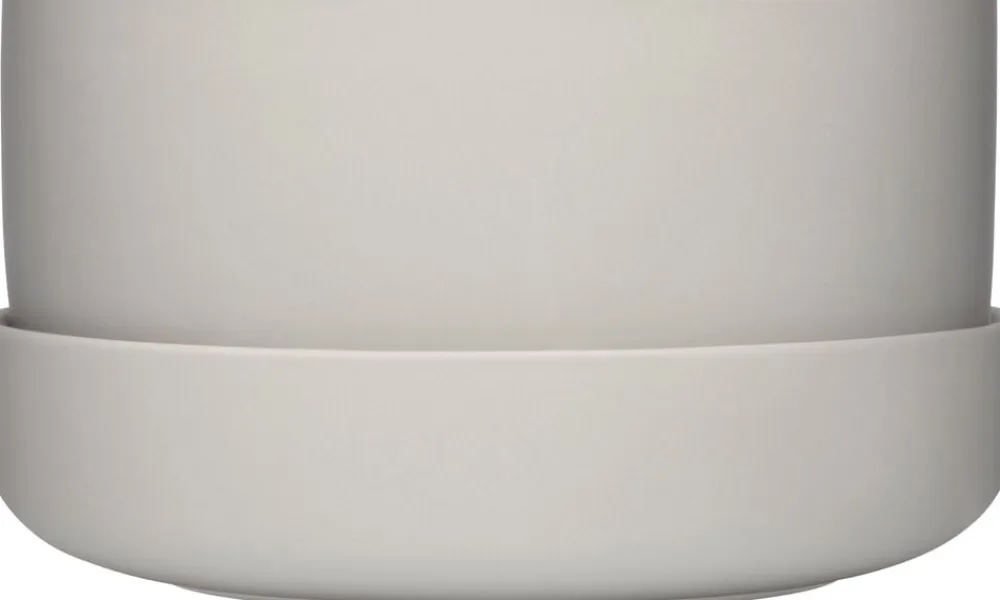 Iittala Vaser & Urtepotteskjulere<Nappula urtepotte med underskål 240x130 lysegrå