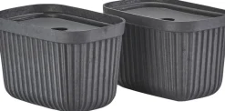Zone Badeværelsestilbehør|Opbevaring<Opbevaringsboks Pulp 23 x 15 cm 2 stk. Black