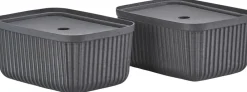 Zone Kontorartikler<Opbevaringsboks Pulp 32 x 23 cm 2 stk. Black