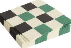 Hay Tilbehør Til Bordet<Pattern Napkins-Set of 20 Lunch-Off-white, green and black M check