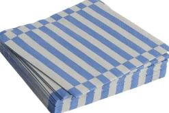 Hay Tilbehør Til Bordet<Pattern Napkins-Set of 20 Lunch-Grey and blue pillar stripe