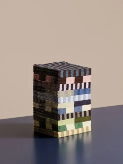 Hay Tilbehør Til Bordet<Pattern Napkins-Set of 20 Lunch-Anthracite and bordeaux pillar stripe
