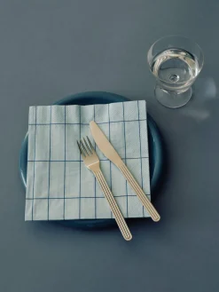 Hay Tilbehør Til Bordet<Pattern Napkins-Set of 20 Lunch-Light blue and blue grid