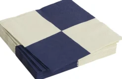 Hay Tilbehør Til Bordet<Pattern Napkins-Set of 20 Lunch-Off-white and dark blue L check