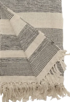 AU Maison Plaider<Plaid, Bandeau-Natur/Sort, 130x180 cm