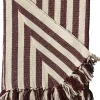 AU Maison Plaider<Plaid, Stribet-Maroon/Natur, 130x180 cm