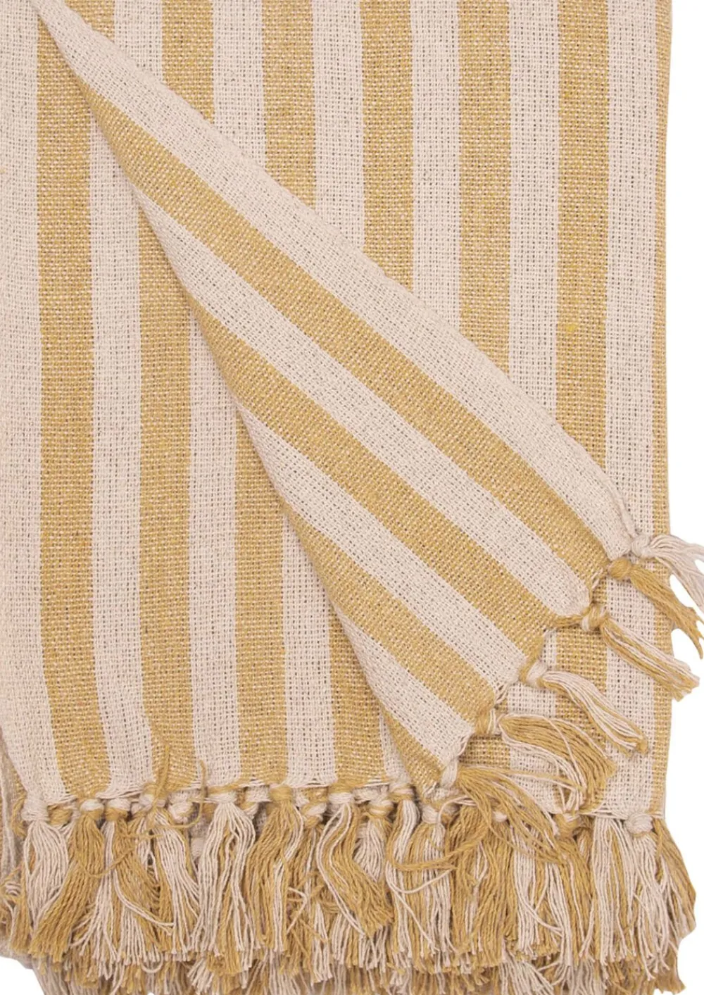 AU Maison Plaider<Plaid, Stribet-Sennep/Naturlig, 130x180 cm