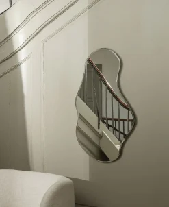 Ferm Living Spejle<Pond Mirror - Large - Dark Chrome