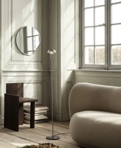 Ferm Living Spejle<Pond Mirror - Small - Dark Chrome