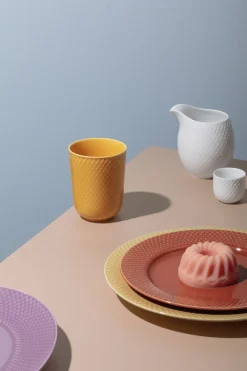 Lyngby Porcelæn Kopper & Krus<Rhombe Krus 33 cl gul porcelæn