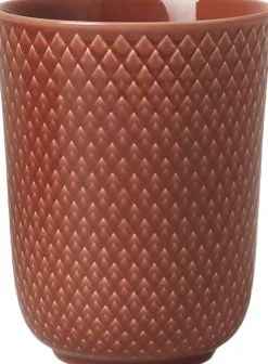 Lyngby Porcelæn Kopper & Krus<Rhombe Krus 33 cl terracotta porcelæn