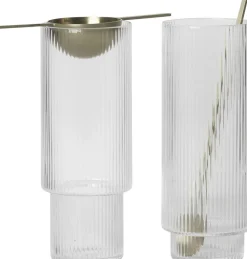 Ferm Living Glas<Ripple Long Drink Glasses - Set of 4 - Clear