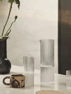 Ferm Living Karafler & Kander<Ripple Milk Jug - Clear