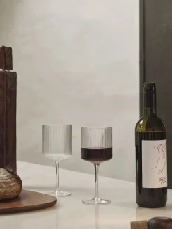 Ferm Living Glas<Ripple Red Wine Glasses - Set of 2