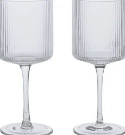 Ferm Living Glas<Ripple White Wine Glasses - Set of