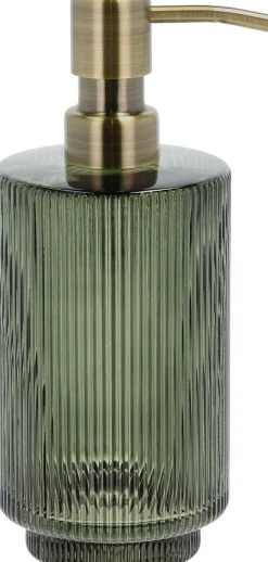 Södahl Badeværelsestilbehør<Sæbedispenser Clarity 8 x 19 cm Dark Green Glas/Rustfrit stå