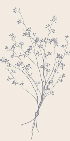 Ib Laursen Tilbehør Til Bordet<Serviet blå blomstersilhuet 16 stk pr pakke