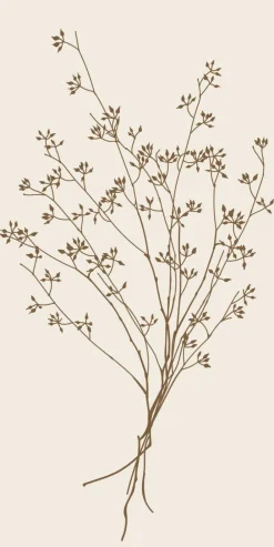 Ib Laursen Tilbehør Til Bordet<Serviet brun blomstersilhuet 16 stk pr pakke