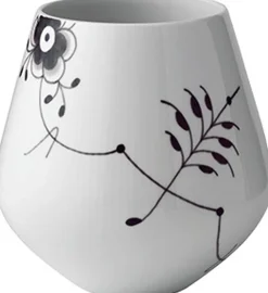Royal Copenhagen Vaser & Urtepotteskjulere<Sort Mega Riflet 20,5 cm. vase