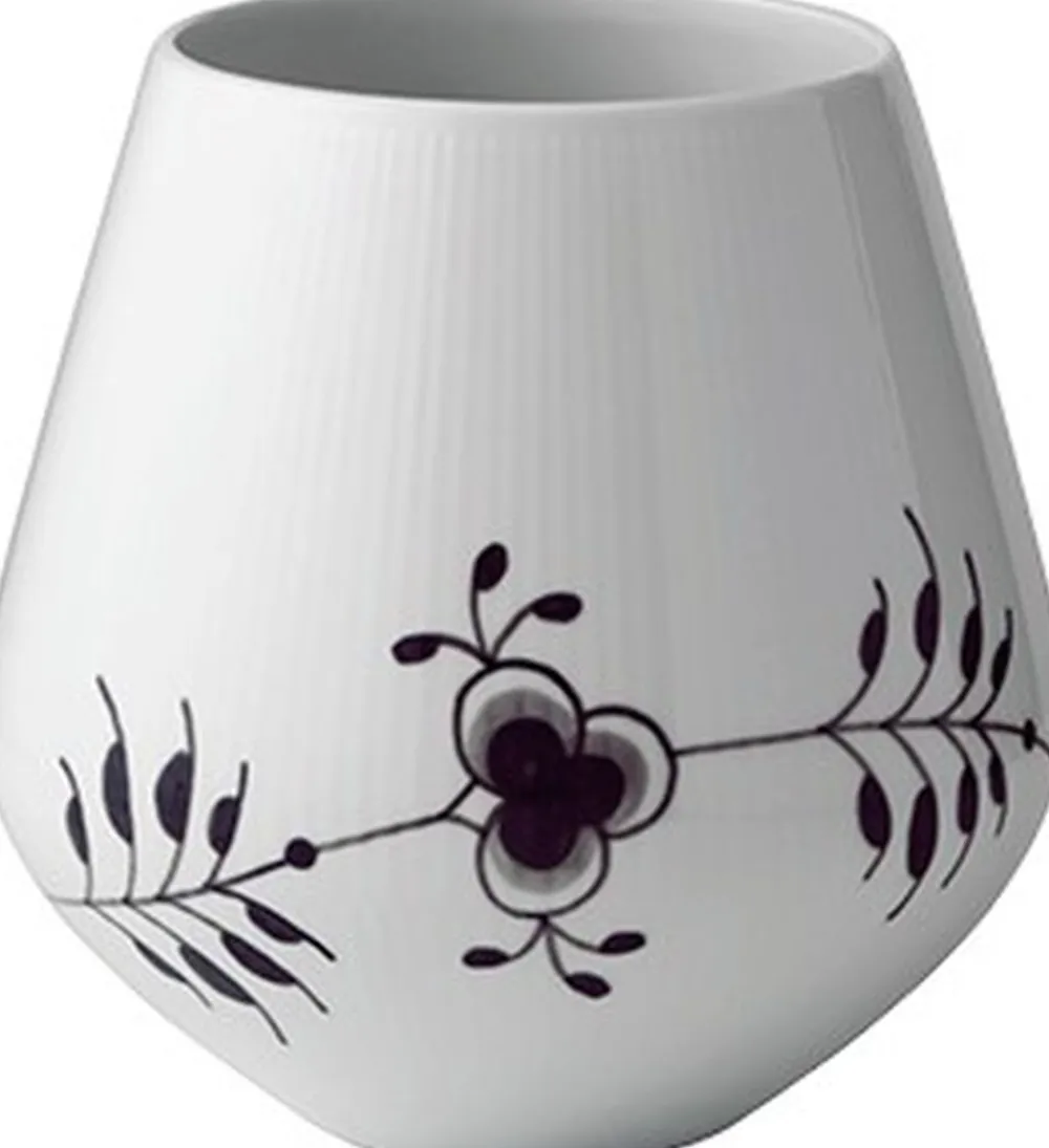 Royal Copenhagen Vaser & Urtepotteskjulere<Sort Mega Riflet 20,5 cm. vase