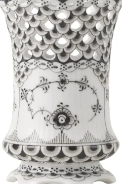 Royal Copenhagen Vaser & Urtepotteskjulere<Sort Musselmalet Helblonde Vase, 11 cm