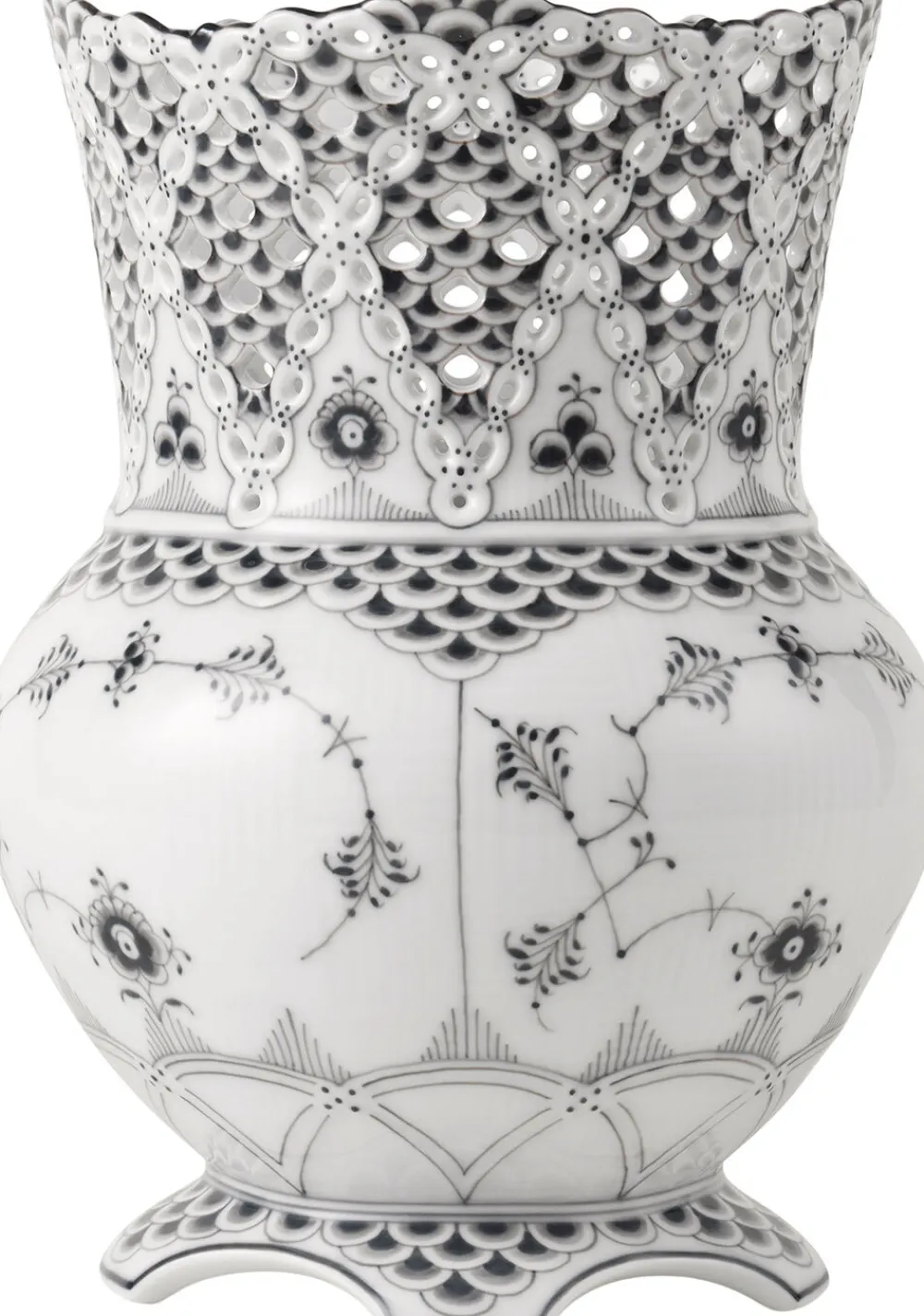 Royal Copenhagen Vaser & Urtepotteskjulere<Sort Musselmalet Helblonde Vase, 22 cm